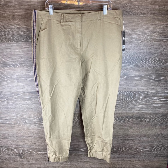 Nordstrom Signature Cotton Blend Side Stripe Zip Ankle Jogger Pants NWT - Picture 3 of 10